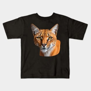 Orange Cat digital art design Kids T-Shirt